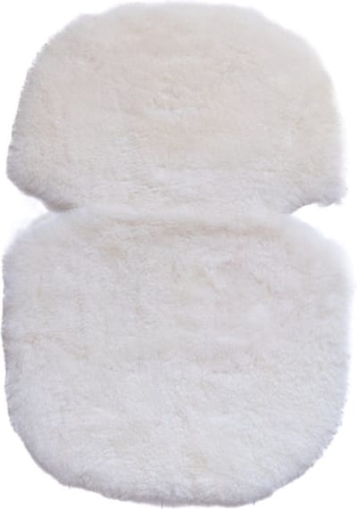 WOOOL Schapenvacht 2-in-1 Kinderwagen Buggy - SNUGGY (Medicinaal Wit) - Inleg & Opleg - 100% Echte Schapenvacht - Kort Geschoren Wol - Veilig, ECO & Duurzaam