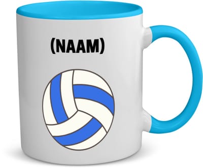 Akyol - volleybal met eigen naam koffiemok - theemok - blauw - Volleybal - volleybalster - sport - 350 ML inhoud