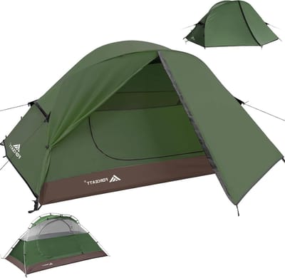 Tent voor 2 en 3 personen, geschikt voor 4 seizoenen, ultralicht en waterdicht voor kamperen, backpacken en wandelen. Eenvoudig op te zetten en mee te nemen.