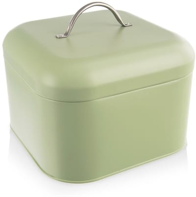 Orion Greenish Serie - Metalen Broodtrommel - Groen - 20x20x17 cm