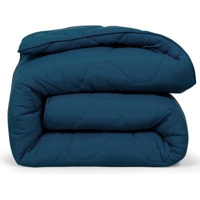 DoubleDry 2 in 1 Dekbed 240x200 - Lits Jumeaux wasbaar dekbed zonder overtrek - blauw