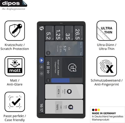 dipos – 2x Matte Beschermfolie geschikt voor Shelly Wall Display X2i | Krasbestendige & antireflecterende Screenprotector Ultra-Thin