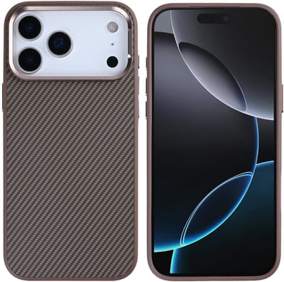 Rixus Mag Carbon With MagSafe For Apple iPhone 17 Pro Brown