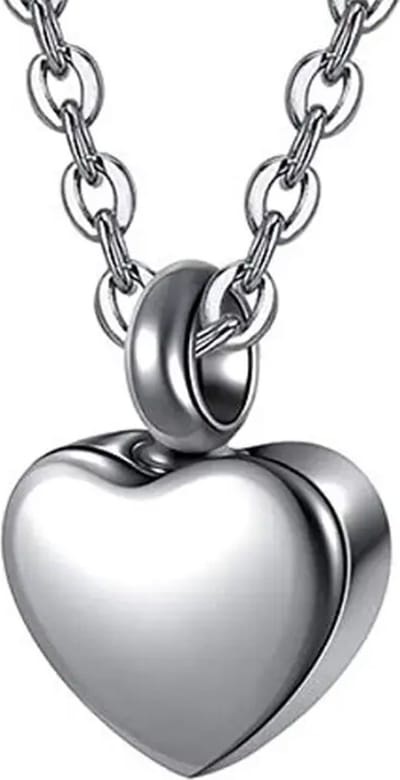 Luxe Ashanger - met Ketting - Voor As, Haren of Parfum - Assieraad - As Ketting - Gedenksieraad - Urn - Incl. As vuller en Opbergzakje - Small Heart