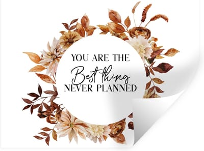 Muurstickers - Sticker Folie - Quotes - Vriendschap - Vrienden - Spreuken - You are the best thing never planned - 40x30 cm - Plakfolie - Muurstickers Kinderkamer - Zelfklevend Behang - Zelfklevend behangpapier - Stickerfolie