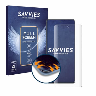 Savvies - Screenprotector voor ZTE Blade V50 5G - Folie Beschermfolie transparant volledig dekking 4 Stuks