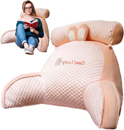 Leeskussen Rugsteun - Bed Kussen - Ontspannen Lezen - Afneembare Hoes - 60x45cm - Grijs