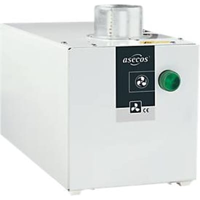 Ontluchtingsopzet voor vatenkasten asecos, stekkerklaar, ATEX-conform, 35 dB, B 200 x D 400 x H 200 mm
