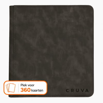 Cruva TCG Binder Zwart – Geschikt voor 360 Kaarten – 9 Pocket Binder met Rits – Geschikt voor Pokémon, Yu-Gi-Oh!, Magic -Verzamelmap - Kaarten Verzamelmap - Map voor Kaarten