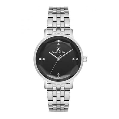 Daniel Klein DK.1.13034-2 - Horloge - Analoog - Dames - Vrouwen - stalen band - Zilverkleurig - Zwart