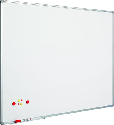 Whitebord Softline profiel 8mm, gelakt staal wit 30 x 45 cm