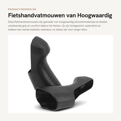 Dailygoods- Fietshandvatafdekking Hoogwaardig Siliconenmateriaal - Antislip - Waterdicht - Ergonomisch Ontwerp - Duurzaam - Versterkte Grip - Fietshandvat