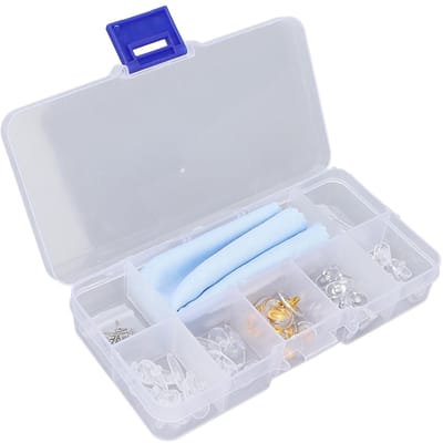 Plaquettes de nez en silicone Sûres Inodores Antidérapantes Flexibles Kit de réparation de lunettes pour la plupart white