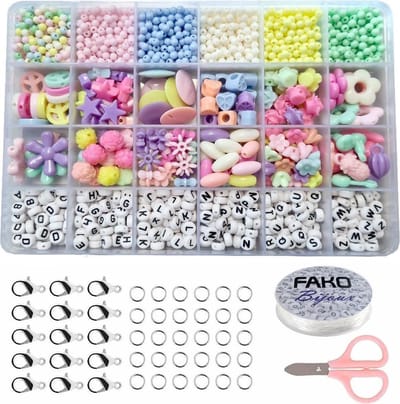 Fako Bijoux - DIY Kralen Set Pastel - Letterkralen & Pastelkralen – Sieraden Maken – Kinderen – Pastelkleuren