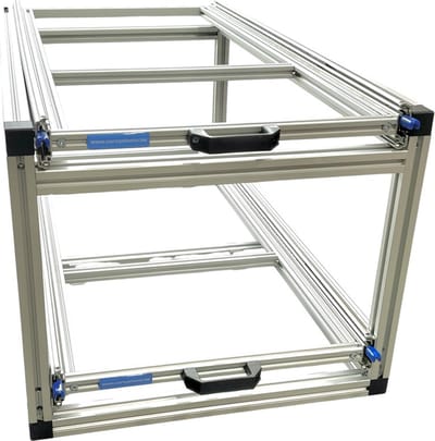 Dubbel schuifframe voor camper 90x40 cm - 130 kg belastbaar