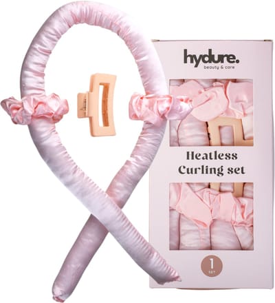 Hydure Heatless Curls - van Satijn - Alternatief voor Krultang & Krulspelden Rollers - Haar Rollers - 3-Delige Set - Roze