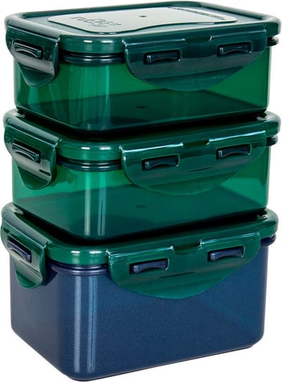 Lock&Lock ECO Vershoudbakjes - Diepvriesbakjes - Meal prep bakjes - 350 + 470 ml - Set 3 stuks - 100% Gerecycled Plastic - Lekvrij - Duurzaam - Zero Waste - Magnetron bakjes met deksel - Diepvriesdozen - Snackdoosjes - Bewaarbakjes - Vershouddoos