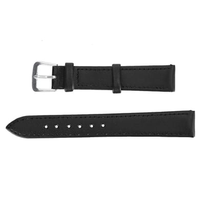 Cosensi - Horlogebandje - PU-lederen horlogebanden - Comfortabel en stijlvol - Zwart - Vervangend horlogeband - Geschikt voor smartwatch - 16 mm