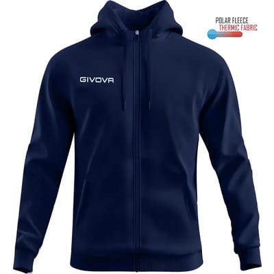 Fleece sweatshirt met capuchon en ritssluiting Givova 500