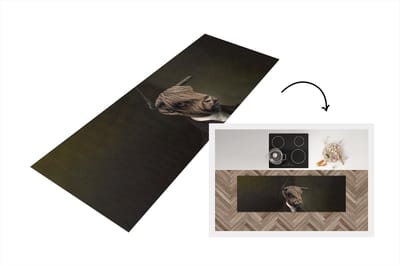 Keukenloper - Loper keuken - Schotse hooglander - Koe - Kunst - 150x50 cm - Keukenloper vinyl
