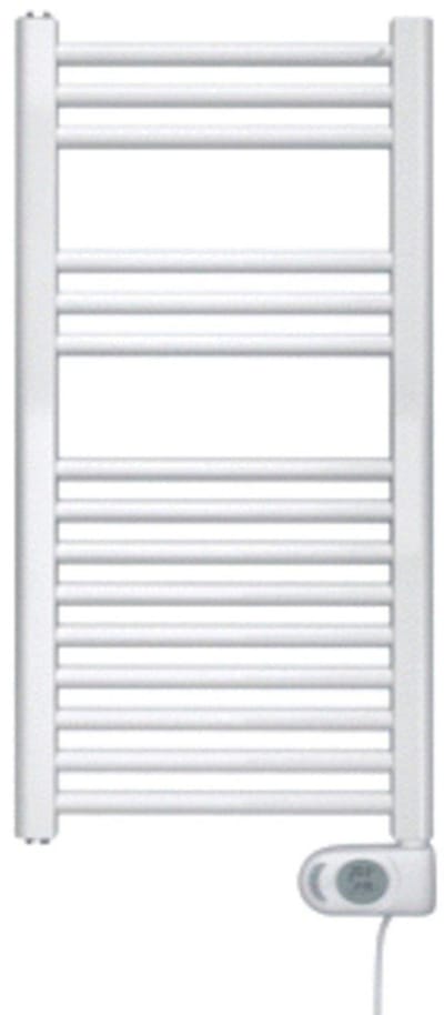 Zehnder Aura E elektrische handdoekradiator 90.6x50cm 500watt 230 volt | 50 Hz Staal Wit glans