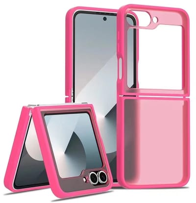 Hoesje Geschikt voor Samsung Z Flip 6 / Z Flip 7 FE - Neon Roze - Casemania Matte Armor Back Cover - Anti-Vingerafdruk Telefoonhoesje