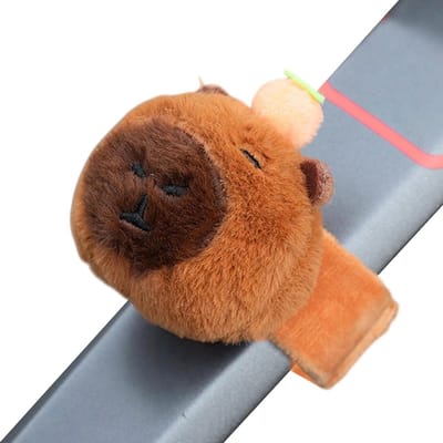 Fietsstuur Versiering - Dierenfiguur Fiets - Fietsdecoratie - Zacht Pluche Materiaal - 15 x 12 x 8 cm - Baby Capibara
