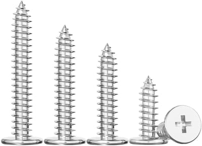 Pack of 20 Thin Self Tapping Screws, Phillips Screws, 304 Stainless Steel, M2 x 8 mm, Wood Screws for Repairs - ShopVlot
