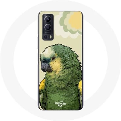 Coque - Amazone - Y72 - Souple - Vert - Motif Perroquets vert