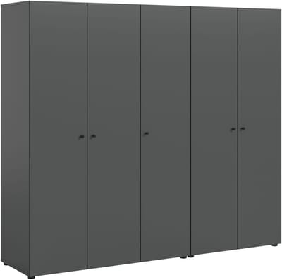Modulaire kledingkast-combinatie in antraciet - 2-delige kledingkast - 200 cm breed