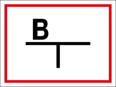 Brandkraan sticker met schema 200 x 125 mm