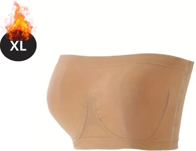 Bovista BH Zonder Beugel - Zonder Bandjes - Push-up Bh's - Comfort Beha - Comfortabel - Sterk - Khaki - Maat XL