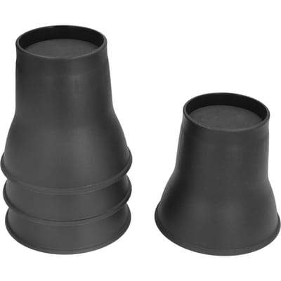4 pièces Rehausseurs de Meubles 6 Pouces Forme de Corne Plastique Noir Rehausseur Robuste pour Lit Canapé