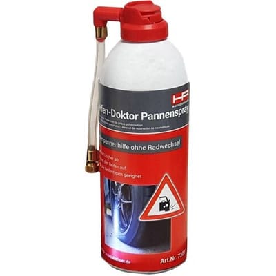 Reifen-Doktor Pannenspray 400ml - Reifenpannenhilfe ohne Radwechsel, Verschluss von Löchern bis 3 mm, Geeignet für alle Reifentypen mit und ohne Schlauch sowie Sensorventile