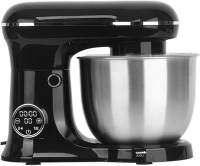 Keukenmixer - Voedselmixer Chef - Bakken en Koken - Kantelkopontwerp - 5.5L Kom - Zwart met LCD