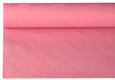 12x Tafelkleed papier met damastprint 8 m x 12 m roze