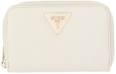 GUESS portemonnee Laurel II SLG Medium Zip Around Wallet Cream White crème