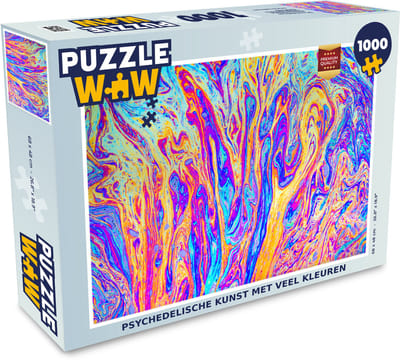 Puzzel Kunst - Kleuren - Psychedelisch - Legpuzzel - Puzzel 1000 stukjes volwassenen