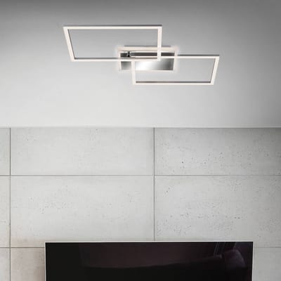 BRILONER - FRAME - LED plafondlamp - CCT- kleurtemperatuurregeling - incl. afstandsbediening - backlight effect - middenverlichting - traploos dimbaar via afstandsbediening - IP20 - 40W