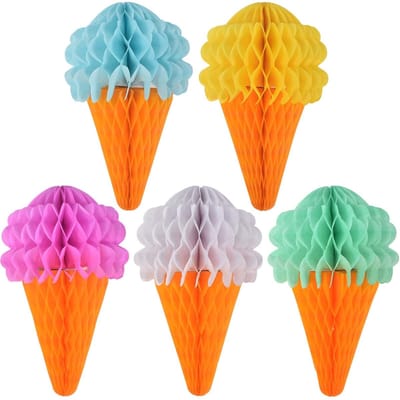 Dailygoods- Honingraatballen 9 Stuks - Feest Decoratie - Papieren Decoratie - Verjaardagsfeest - Babyshower - Milieuvriendelijk - Lengte 17 cm - Feestdecoratie