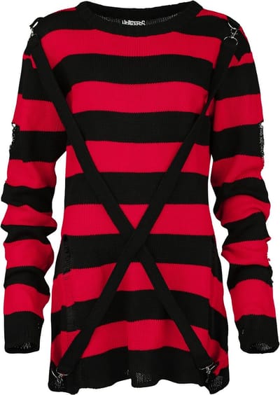 Heartless Orianaer Dames Gebreide trui - rood/zwart - 3XL