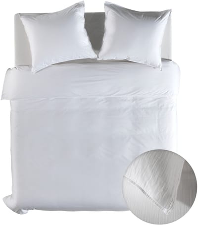 Yellow Dekbedovertrek Suite Guadeloupe - Mousseline Katoen - Blanc de Blanc - 200x200-220 cm - 100% Mousseline Katoen - Tweepersoons