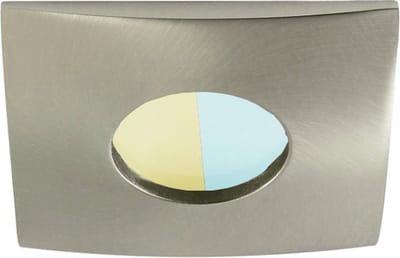 IP44 Inbouwspot Irma met Philips HUE White Ambiance - spot - Nikkel / mat - vierkant - voor badkamer / overkapping / buiten - IP44 - GU10 - Buitendiameter: 85MM - boorgat: 70-76MM - min. Inbouwdiepte: 90MM