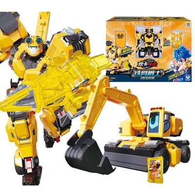 Nieuwe metalen Cardbot transformeerbare auto naar robot actiefiguur BLAUWE AGENT met kaarttransformatie robot speelgoed voor kinderen cadeau With Color Box