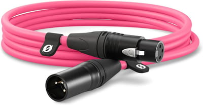 XLR-kabel 3 meter roze – hoogwaardige XLR-kabel met Neutrik-connectoren