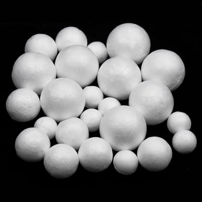 24 Stuks Schuimballen Wit - Diverse Maten Polystyreen Knutselmateriaal