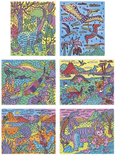 Janod - Les Ateliers Du Calme - Magisch schilderij - Dinosaurussen