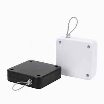 2 Stuks Automatische Deursluiter – Deurdranger - Deurveer – Deursluiter – Deuropvanger – Automatische deursluiter - Zelfsluitende Deuren - Schuifdeur Dranger - Verdekte Montage – Zwart / Wit - LOUZIR