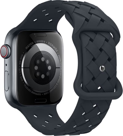 Hoco Flexible WA 16 Watch Bandje - Geschikt voor Apple Watch 1 / 2 / 3 / 4 / 5 / 6 / 7 / 8 / 9 / SE / Ultra - 38MM / 40MM / 41MM - Zwart