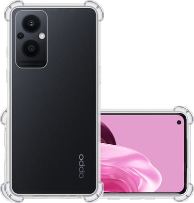Hoesje - Geschikt voor OPPO Reno 8 Lite - Sterk & Shockproof - Siliconen Case - Back Cover - Telefoon Hoes Shock Proof - Transparant